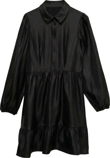Vero Moda Vmdagny Ls Shirt Dress Wvn BLACK XS