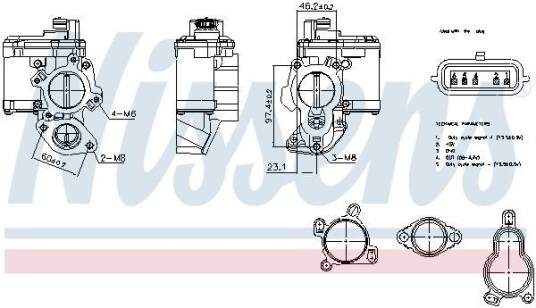 EGR Ventil NISSENS 98265 EGR Ventil NISSENS 98265