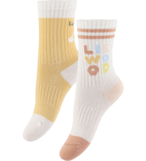 LIEWOOD Annette Sokker 2-pack Light apricot/Creme de la creme 25-28