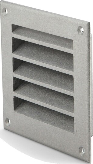 Ytterveggsrist Fresh Støpt Aluminium med Innsektsnett Firkantet 100x100 mm