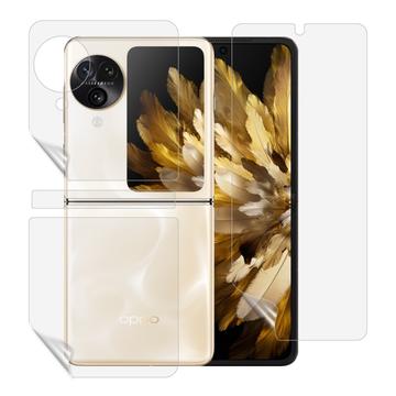Oppo Find N3 Flip Full Cover PET Beskyttelsessett Gjennomsiktig