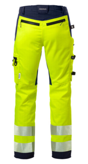 Fristads Hantverkarbyxa Stretch 2707 Plu, Klass 2 Varsel Gul/marinblå D100 Fristads Hantverkarbyxa Stretch 2707 Plu, Klass 2 Varsel Gul/marinblå D100