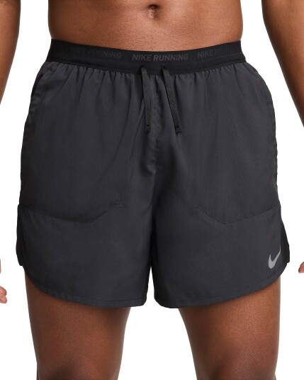 Nike Stride 5" Running Shorts Herre Black/Black/Reflective Silver L