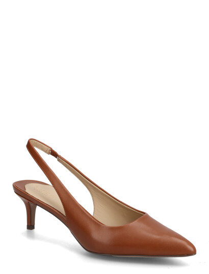 Lauren Ralph Lauren Lolah Ii Leather Slingback Pump Brown 41