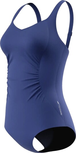 Speedo Shirred Swimsuit Blue 40