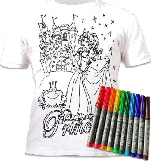 Princess 5 6 Gjenbrukbar Fargeleggingsskjorte