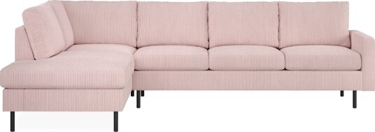 Peppe 4 seters Venstrevendt L formet Sjeselongsofa i Manchester Rosa