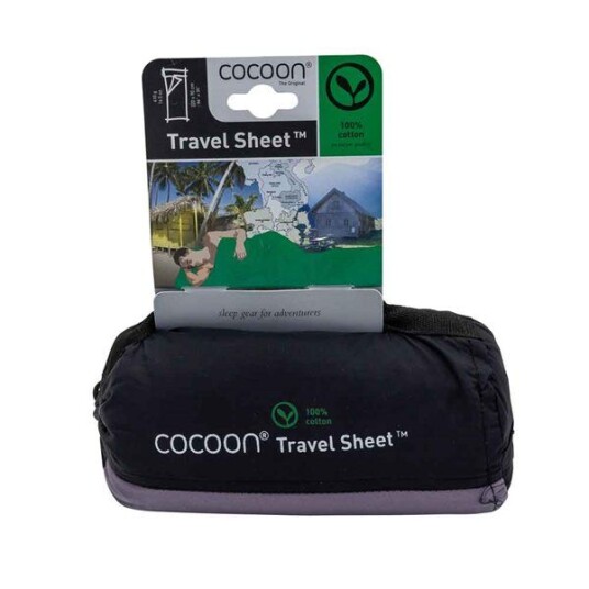 Cocoon Lett Reisesovepose, Rektangel, 220 X 90 Cm, 100 % Bomull, Elefantgrå