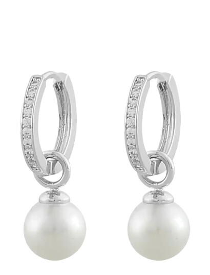 SNÖ OF SWEDEN Core Pearl Ring Ear |Silver |One Size SNÖ OF SWEDEN Core Pearl Ring Ear |Silver |One Size