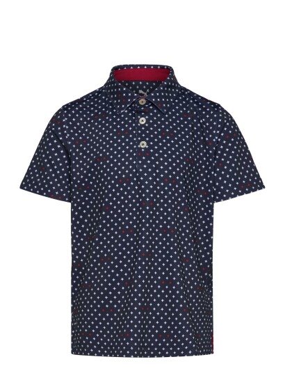 PUMA Golf Boys Mattr Burgh Polo Navy 128