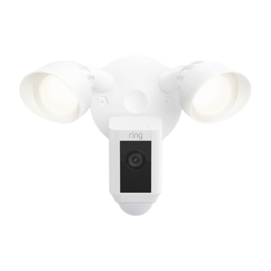 Ring Floodlight Cam Plus Utendørs Overvåkningskamera med Wi-Fi, Hvit Ring Floodlight Cam Plus Utendørs Overvåkningskamera med Wi-Fi, Hvit