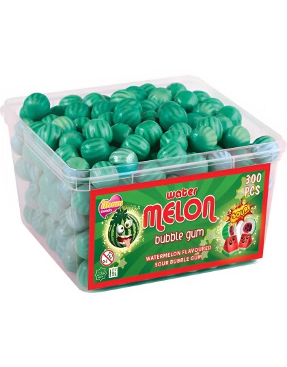1,5 kg Ilham Watermelon Sour Bubblegum / Sur Vannmelon Tyggegummi med Fyll 1,5 kg Ilham Watermelon Sour Bubblegum / Sur Vannmelon Tyggegummi med Fyll