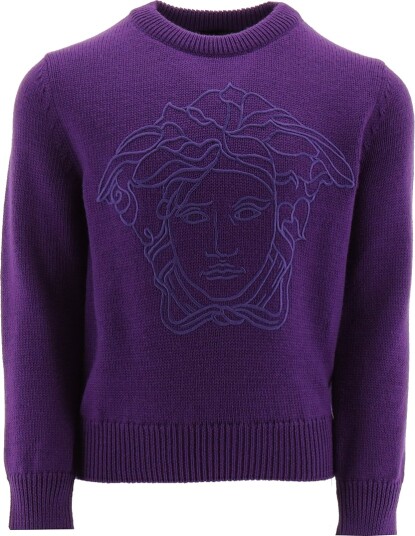 Versace Genser UlLilla m. Logo Versace 6 år 116 Genser