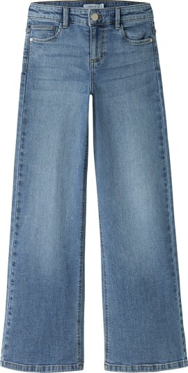 Name It Jeans - Bred - NkfPolly - Medium+ Blue Denim - Name It - 10 år (140) - Jeans - Blå