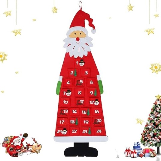 Adventskalender i stoff Fyll selv XXL Julesekk for barn