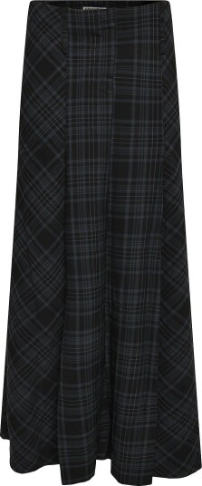 Weekday Noelle Long Skirt BLACK/NAVY CHECK 40