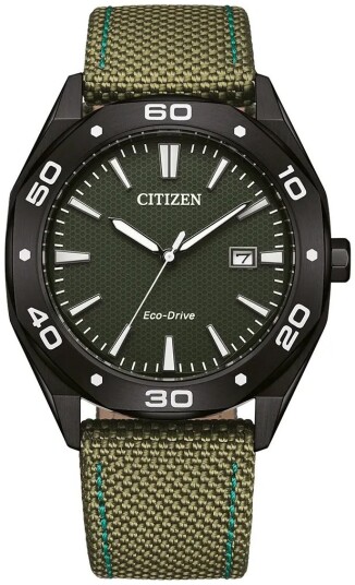 Citizen Herreklokke BM7635 01X Active Sport Grønn/Lær Ø41 mm Citizen Herreklokke BM7635 01X Active Sport Grønn/Lær Ø41 mm