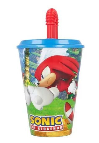 Sonic the Hedgehog-krus med sugerør - 430 ml