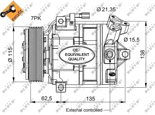 AC kompressor NRF 32692 AC kompressor NRF 32692