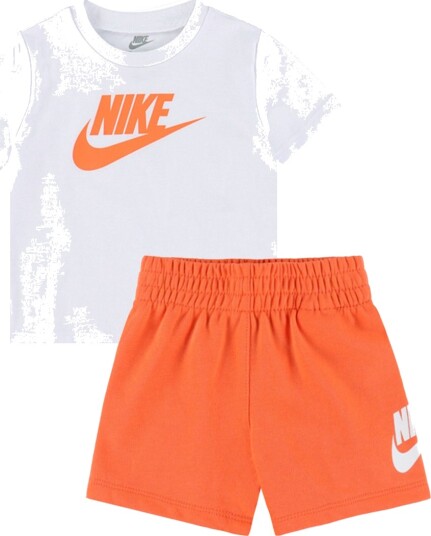 Nike Nkn Club Tee & Short Set Orange 80