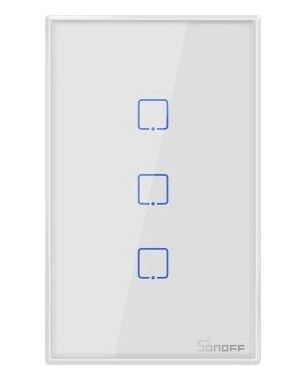 Sonoff T2us3c - 3-Gang Wi-Fi Smart Wall Switch Us - White