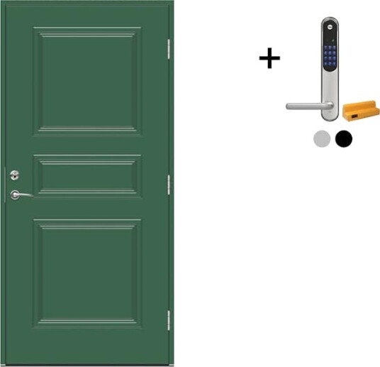 Ytterdør Swedoor Advance-Line Classic Puccini med Yale Doorman Classic Home