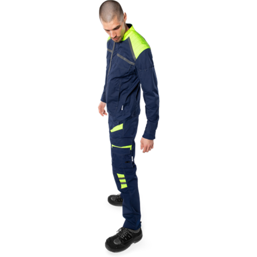 Fristads Jacka 4555 Stfp Marinblå/varsel Gul S