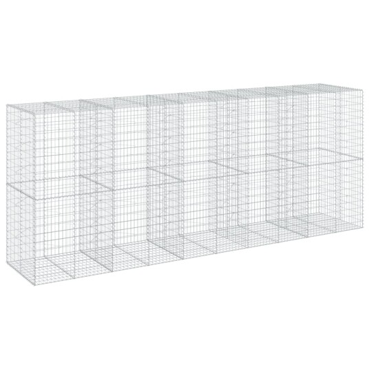 Gabionkurv med deksel 500x100x200 cm galvanisert jern Gabionkurv med deksel 500x100x200 cm galvanisert jern