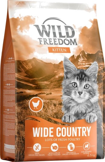 Wild Freedom Tørrfôr Kitten Wide Country Fjærkre Kornfri Oppskrift 6.5 kg
