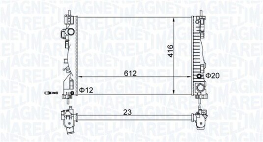 Radiator MAGNETI MARELLI 350213129700