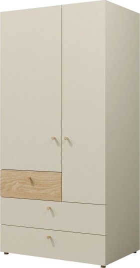 Buhan Garderobeskap 90x185 cm - Beige / Brun
