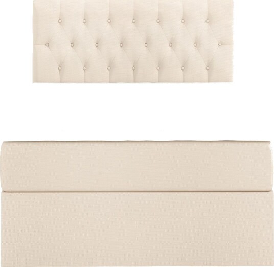 Boxy Box Bed 140x200 cm Beige