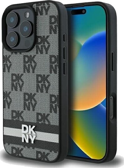 DKNY Rutete og Stripe Mobildeksel til iPhone 16 Pro Max - Svart DKNY Rutete og Stripe Mobildeksel til iPhone 16 Pro Max - Svart