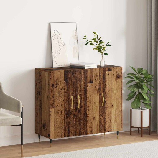 Serviesskap Brun 90 x 34 x 80 cm Konstruert tre