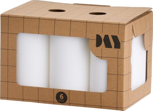 DAY KUBBELYS 6STK Ø6CM H11CM HVIT