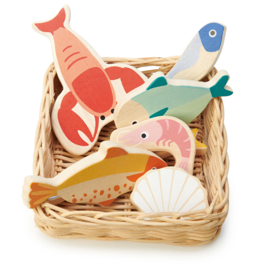 Tender Leaf Seafood Basket - Multi/patterned - ONE SIZE Tender Leaf Seafood Basket - Multi/patterned - ONE SIZE