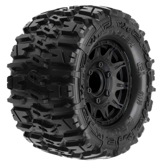Pro-Line 1/10 Trencher Front/Rear 2.8" MT Tires Mounted 12mm Blk