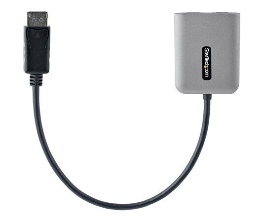 StarTech.com DP to Dual HDMI MST HUB Dual HDMI 4K 60Hz DisplayPort Multi Monitor Adapter with 1ft (30cm) Cable