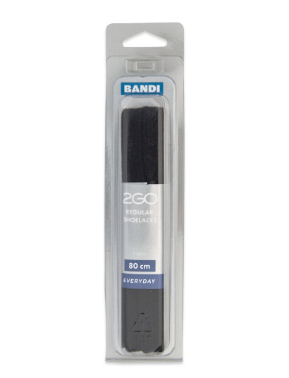 2GO 2Go Shoelace 540 - Black - 80 cm