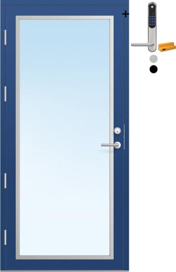 Ytterdør Bygg1 Fjell 11 Klarglass med Yale Doorman Classic Home