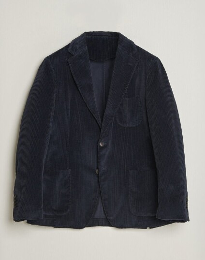 Morris Washed Cord Blazer Navy