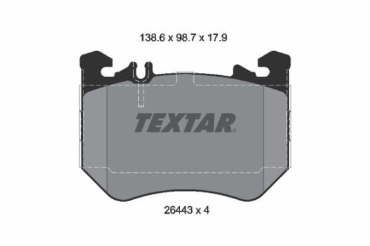 Bremseklosser TEXTAR 2644303 Bremseklosser TEXTAR 2644303