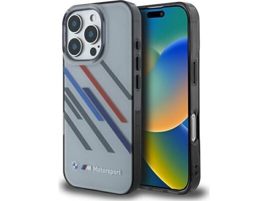 Bmw Bmw Bmhcp16l23htrag Iphone 16 Pro 6.3" Szary/Grey Hardcase Motosport Iml Random Stripes