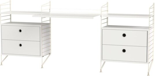 String kontor hvit & beige Kombinasjon C