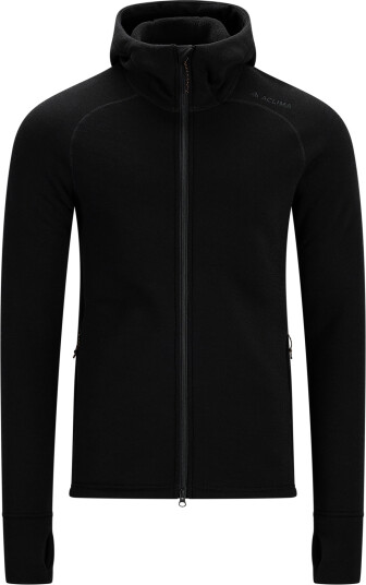 Aclima FleeceWool Hooded Jacket Herre Jet Black XL