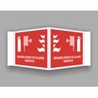 Brannskilt brannslukker/brannslange innenfor 21X14 cm plog Alu-plate Plog