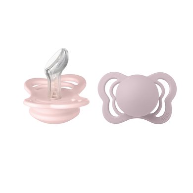 BIBS® Smokk Couture Blossom/Dusky Lilac silikon 0-6 mnd, 2 stk.