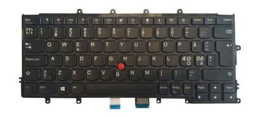 Lenovo Lite-On - Brbart tastatur - til utskifting - Nordisk - Svart