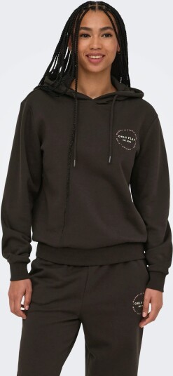Only Play Onpcava Hood Ls Loose Brush Swt Brown M