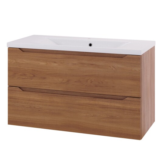Linn Bad Emma Eik Servantskap 100cm 2 Skuffer Linn Bad Emma Eik Servantskap 100cm 2 Skuffer